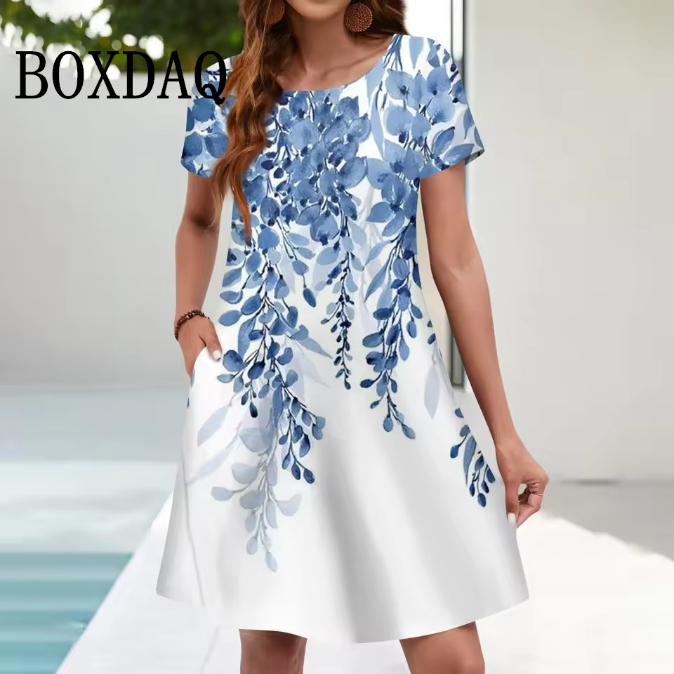 Ethnic Fashion Dress - Damska sukienka plażowa Boho Sukienka z