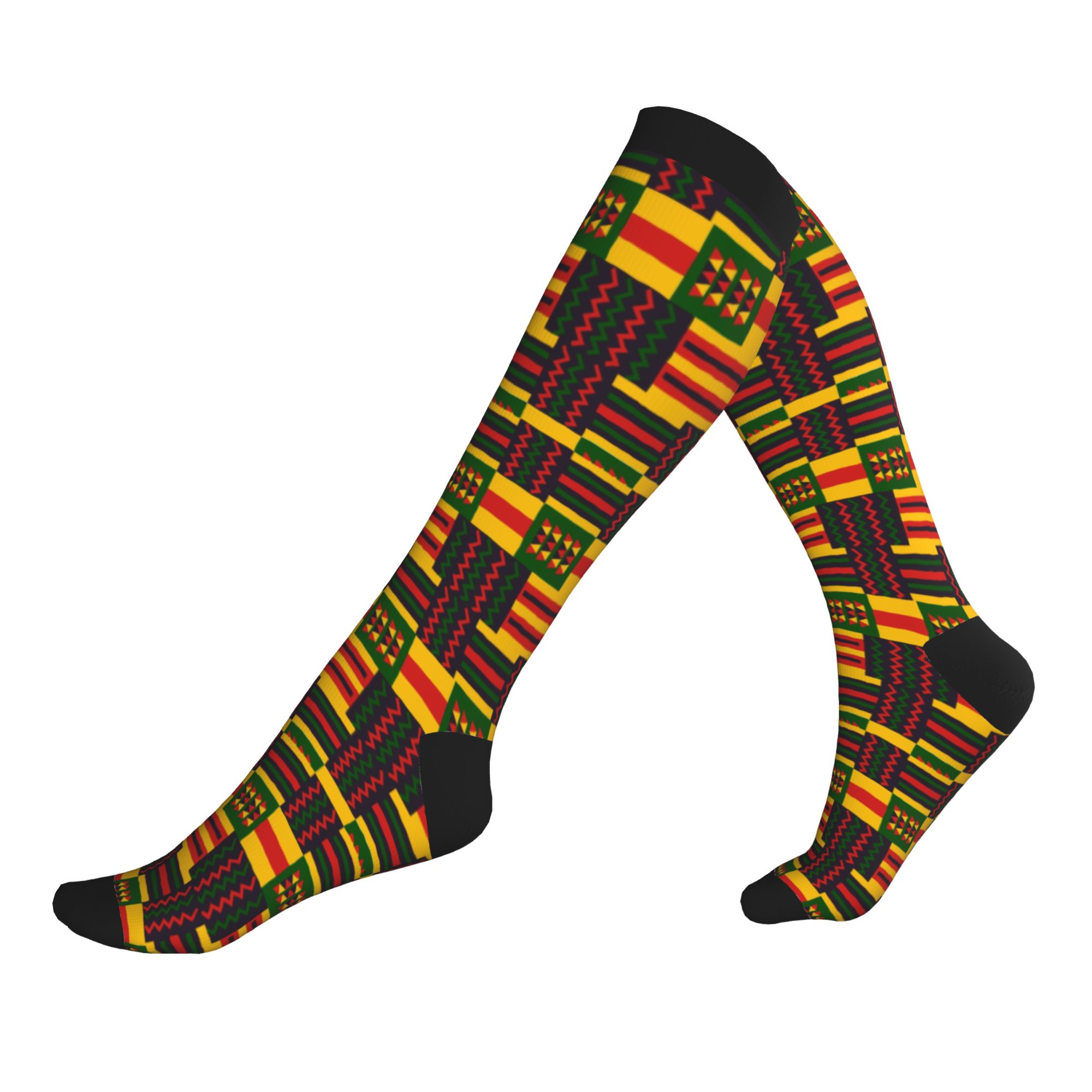 Ethnic Fashion Dress - Etniczne, plemienne, afrykańskie skarpety kompresyjne męskie