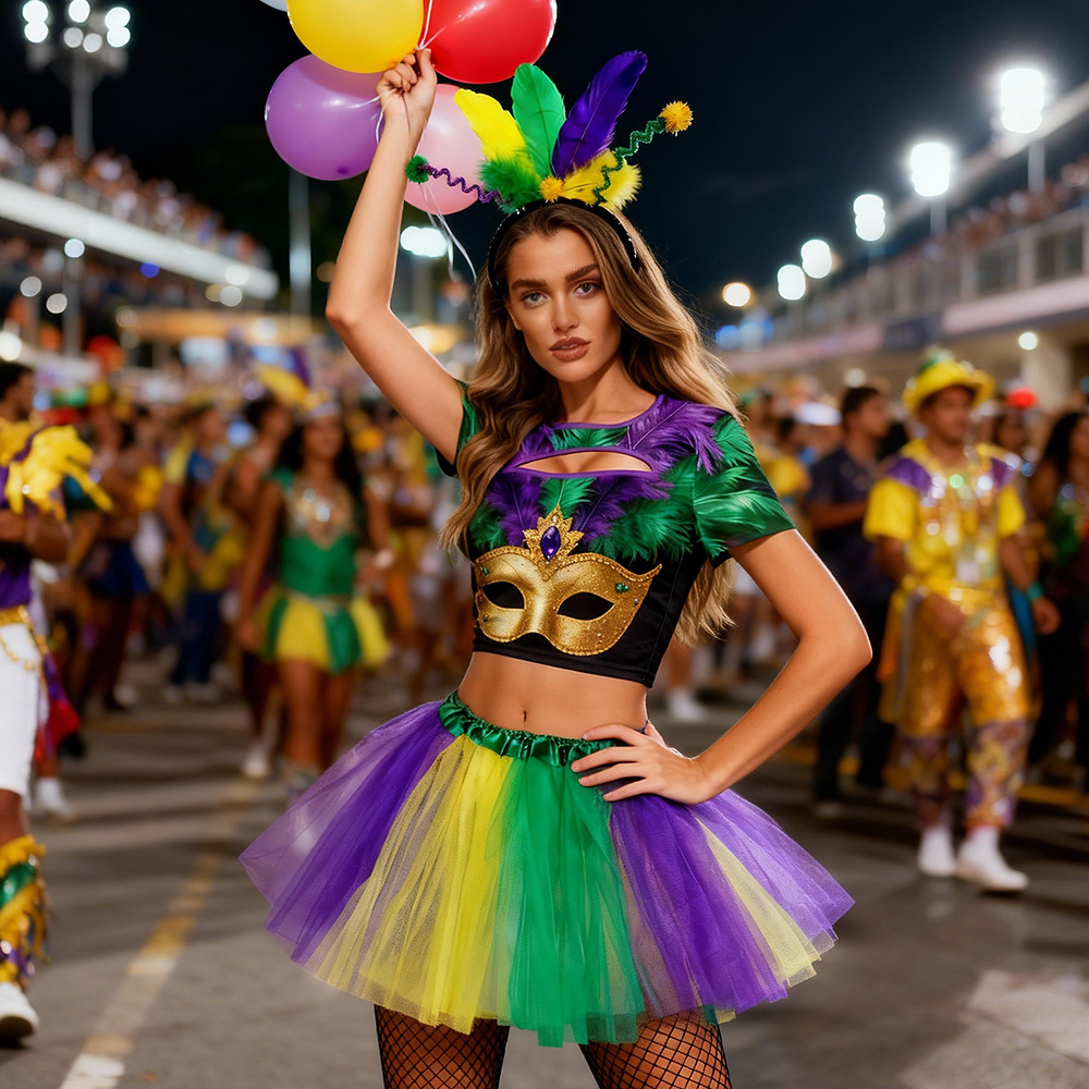 Ethnic Clothing & Online Fashion Store Khaadi Pk - Zestaw Kostiumów Karnawałowych 2026, Błyszczące Pióra,