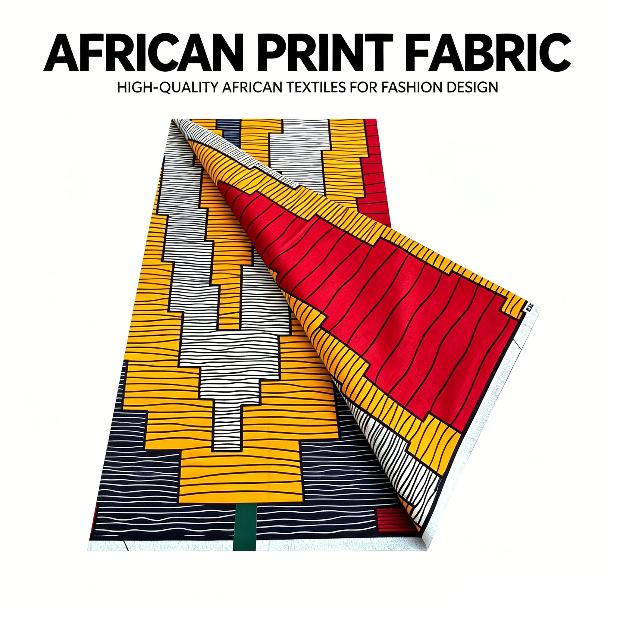 African Ankara Print - Nowa geometryczna tkanina Ankara z woskiem,