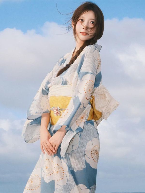 Ethnic Fashion Online - Tradycyjna japońska sukienka kimono dla dziewczynki,