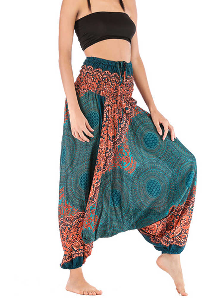 Ethnic Boho Fashion - Retro Boho kwiatowy Print Casual Women