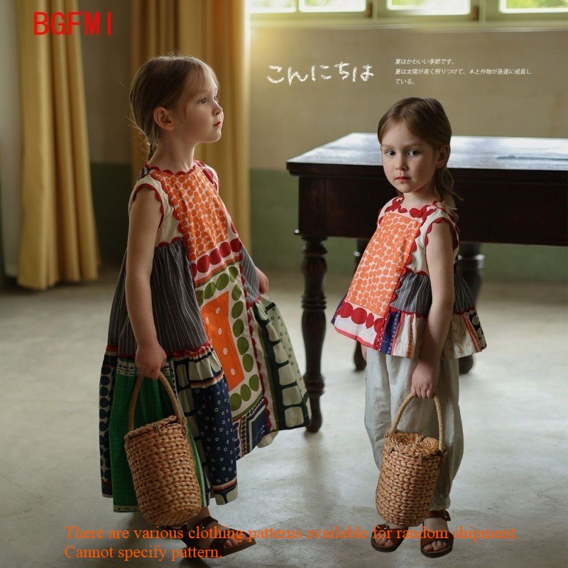 Kids Ethnic Fashion - Sukienka retro dla dziewczynek 1-10 lat,
