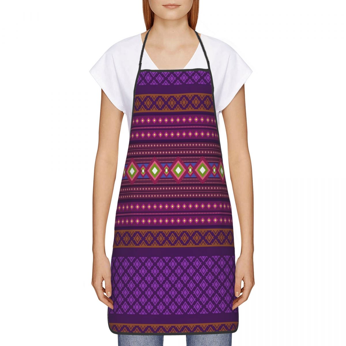 Fartuch kuchenny z motywem geo – Ikat Woven Fabric recenzja i cena