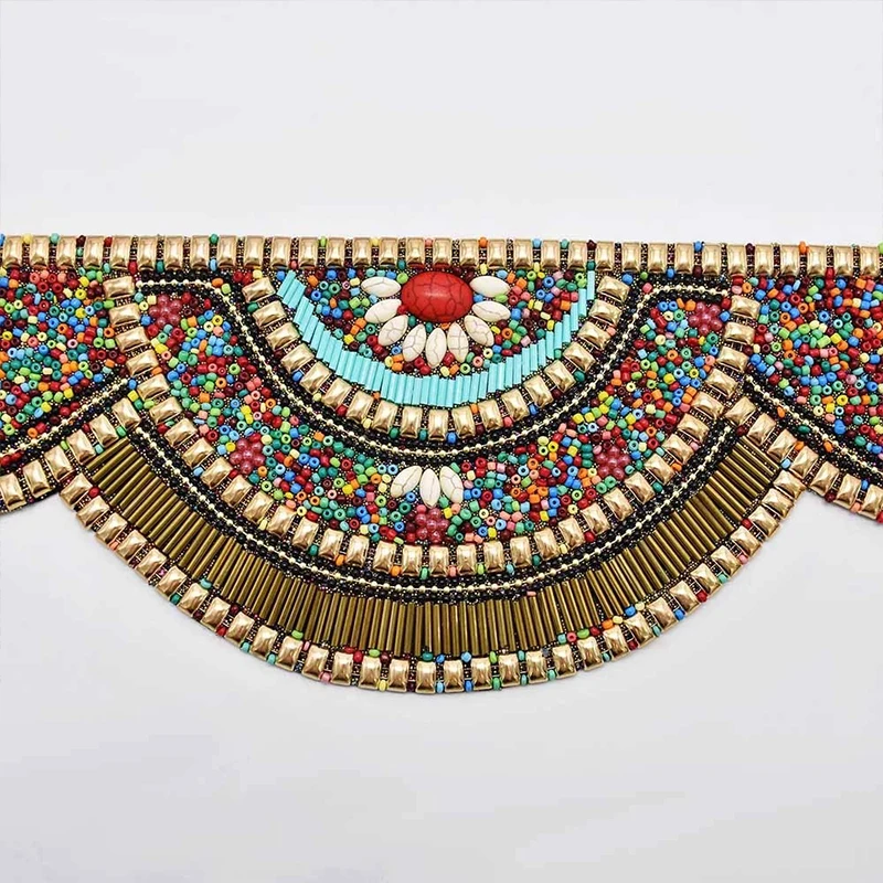 Kolorowe koraliki w talii pas  – Ethnic Boho Fashion recenzja i cena