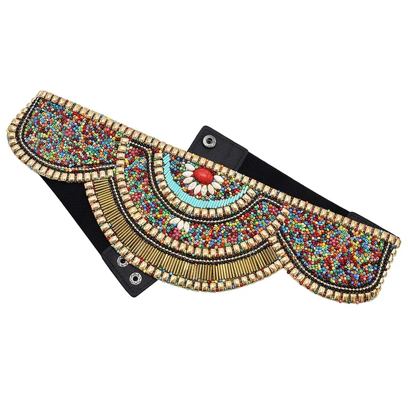 Kolorowe koraliki w talii pas  – Ethnic Boho Fashion recenzja i cena