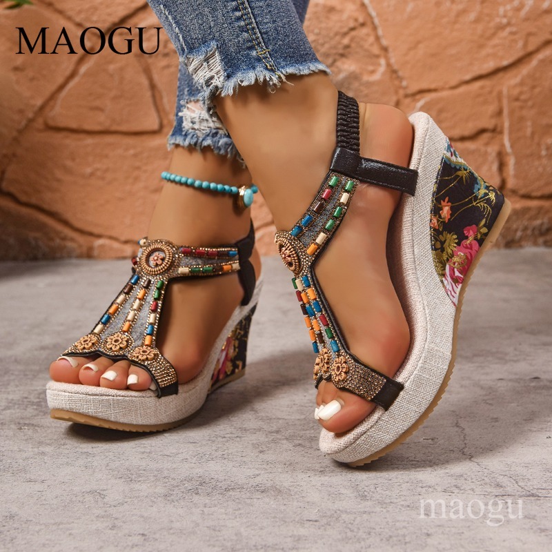 Sandały na koturnie w stylu bo – Ethnic Boho Fashion recenzja i cena