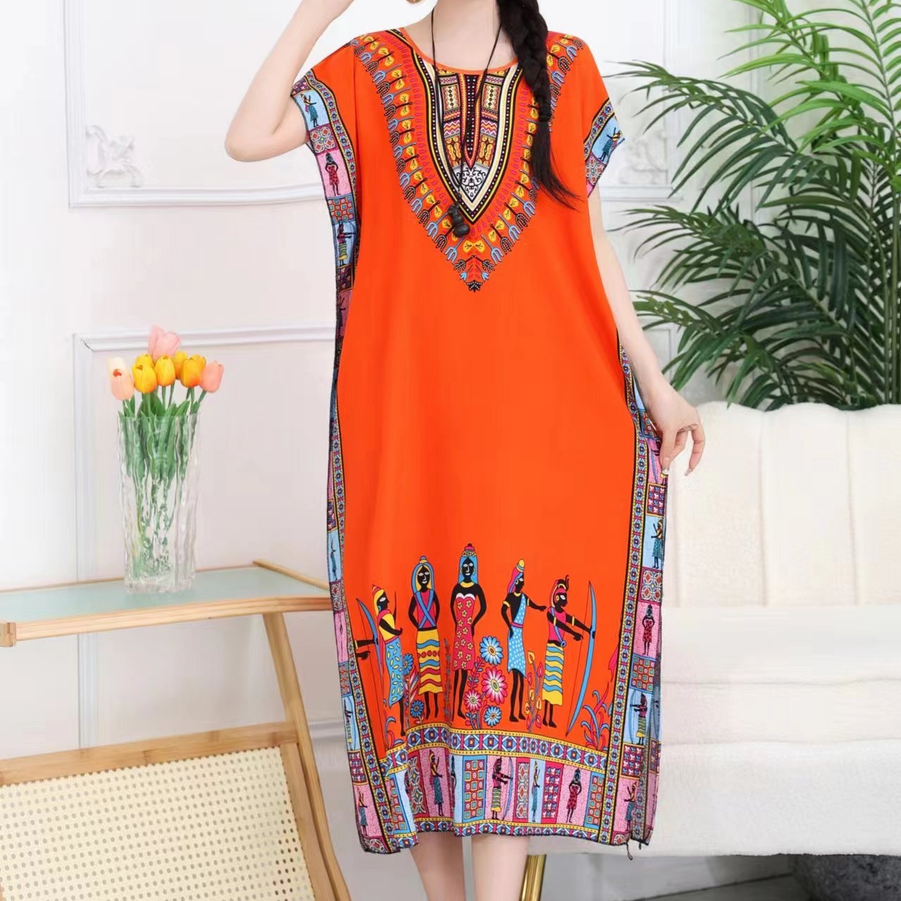 Casual Elegant Bohemian Printe – Ethnic Boho Fashion recenzja i cena